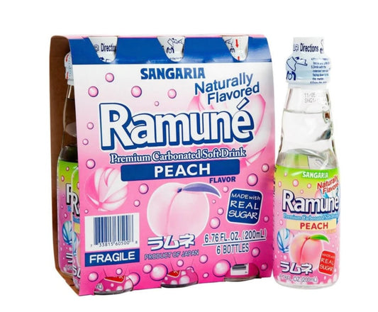 Sangaria Ramune Peach-(6 Pack), 200ml