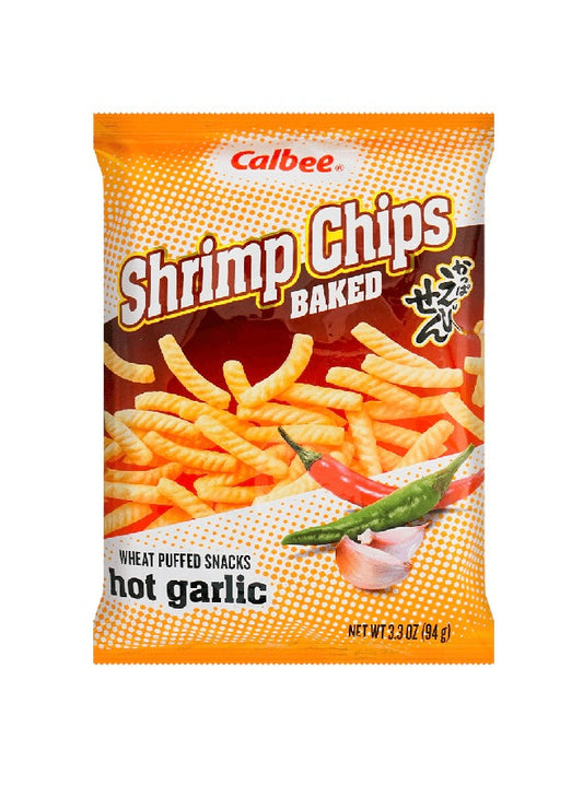 Calbee Shrimp Chips Hot Garlic Flavor, 3.3oz