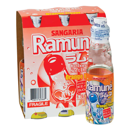 Sangaria Ramune Orange Flavor-(6 Pack)