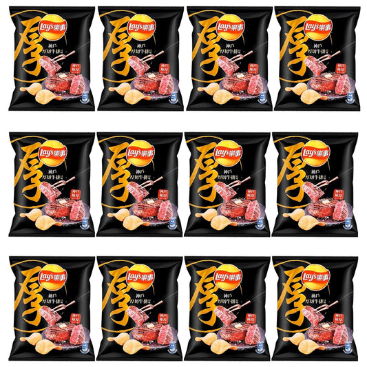 Lays Thick Cut Steak (12 Pack), 34g