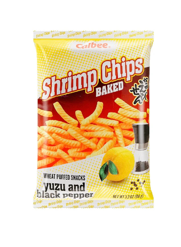 Calbee Shrimp Chips Yuzu & Black Pepper Flavor, 3.3oz